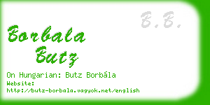borbala butz business card